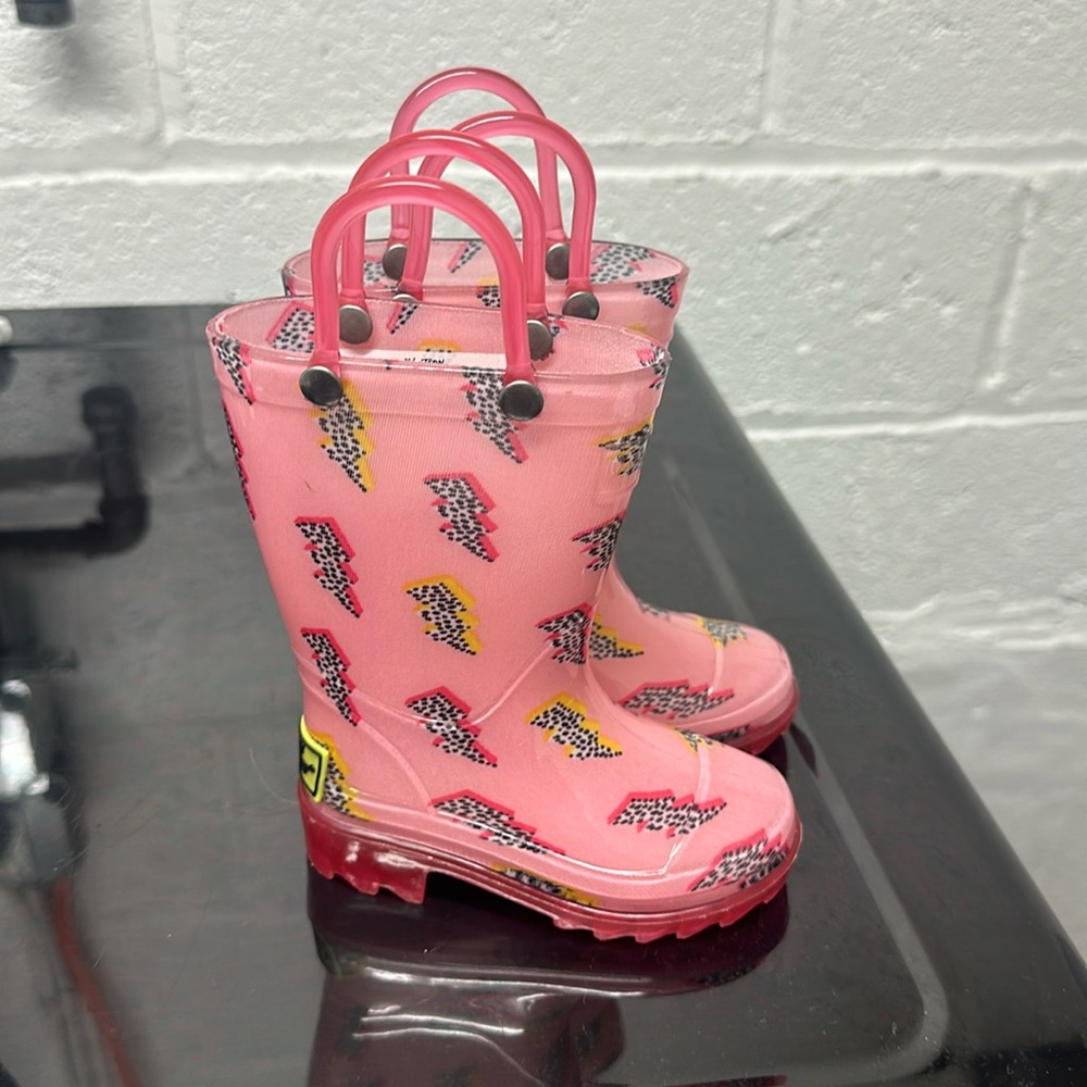 Toddler Pink Light Up Rain Boots, Western Chief, size 5